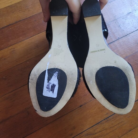 ALL BLACK x Anthropologie Calf Hair, sz 40/9.5 - Picture 2 of 11